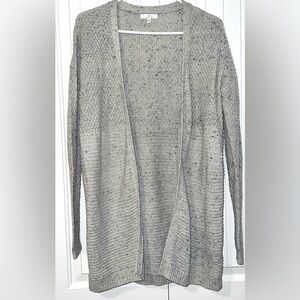 Camber & Grace Women’s Cardigan Grey Speckled Knit Size Small Teacher Lagen Norm